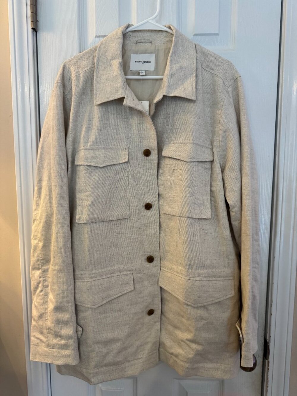 Banana Republic Men's Field Jacket Linen Blend Size Large NWT